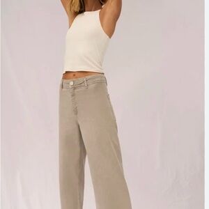 Zara Marine Straight Tan Jeans